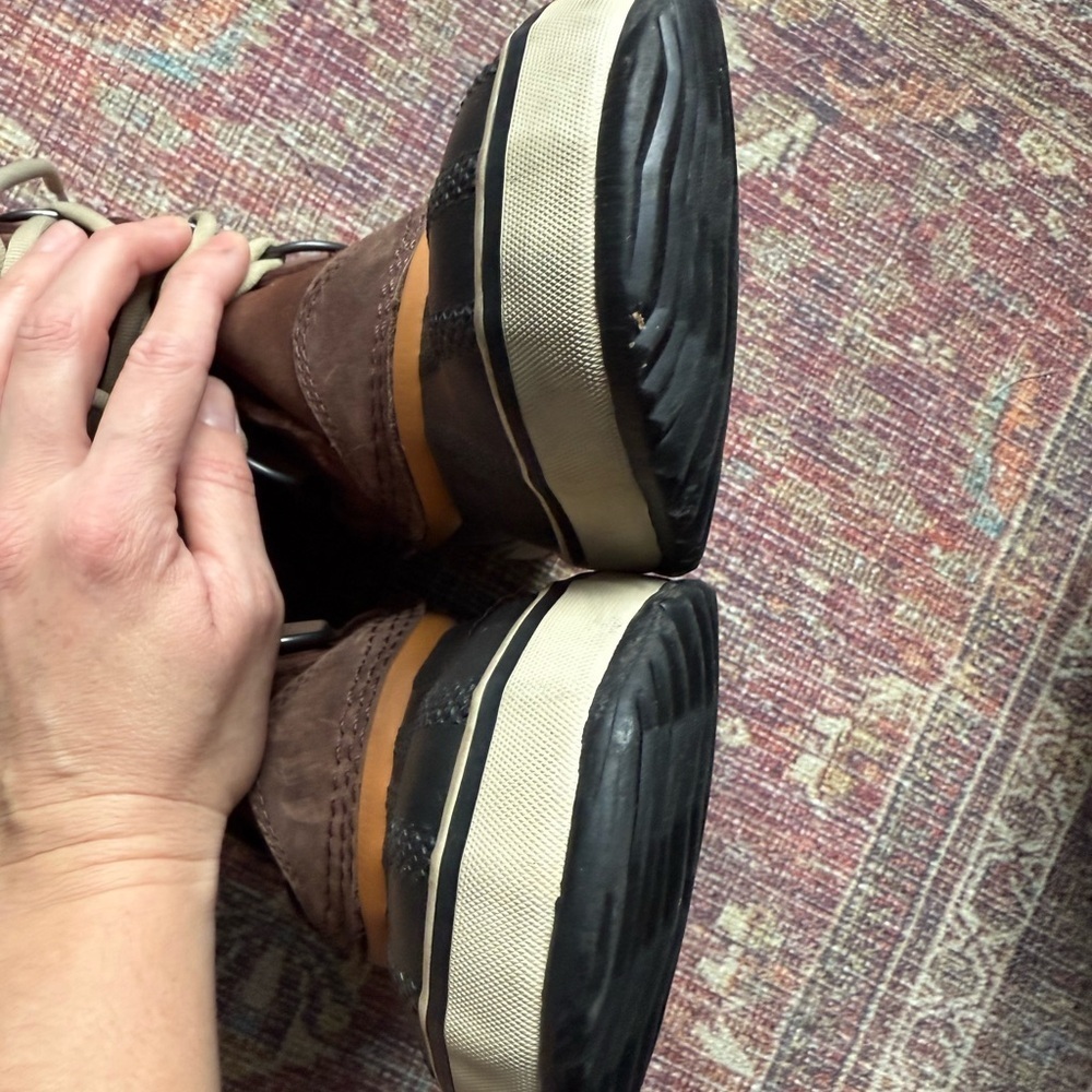 Sorel Joan of Arc Dark Brown Fur-Lined Boots Tobacco Sanguine Women’s 9.5 - Picture 9 of 12